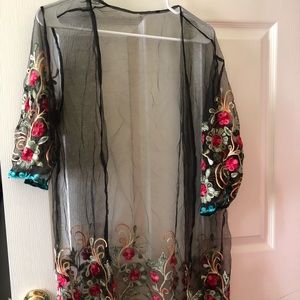 see through cardigan